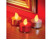 Premier Flickering Tea Lights (set of 4) Battery Operated 